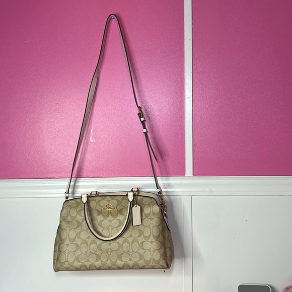 Coach Beige Signature Shoulder Bag - Picture 2 of 15